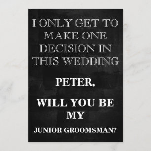Your Service as a Groomsman Request Invitation