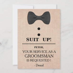 Your Service as a Groomsman Request Invitation