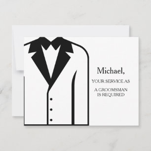 Your Service As A Groomsman Required Personalised Invitation