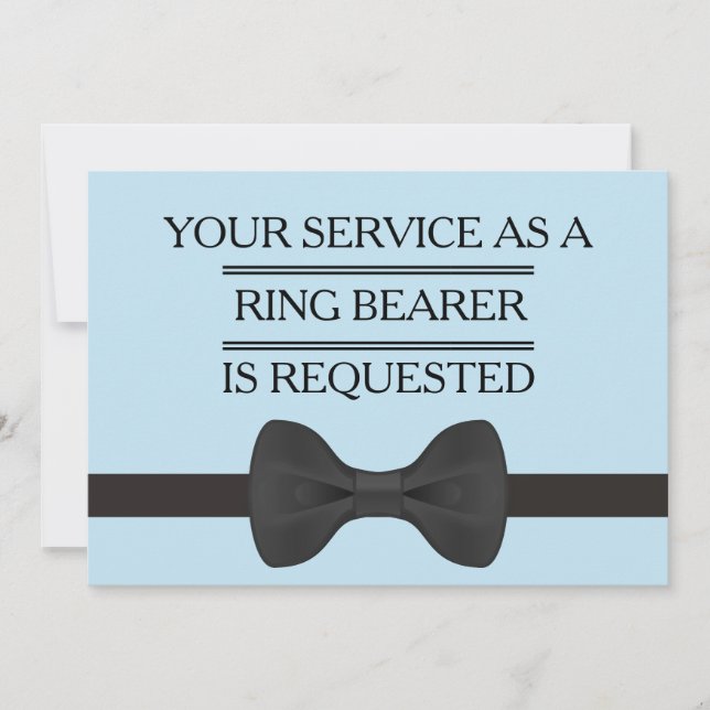 Your Service as a Groomsman  Ring Bearer Request Invitation (Front)