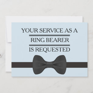 Your Service as a Groomsman Ring Bearer Request Invitation