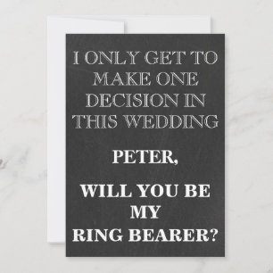 Your Service as a RING BEARER Request Invitation