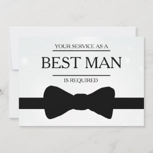 Your Service Is Requested as Best Man Groomsman In Invitation