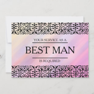 Your Service Is Requested as Best Man Groomsman In Invitation