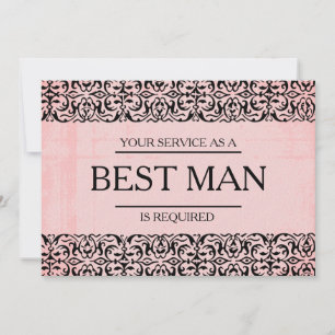 Your Service Is Requested as Best Man Groomsman In Invitation