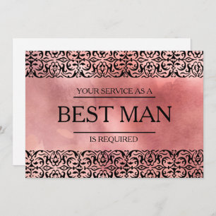 Your Service Is Requested as Best Man Groomsman In Invitation