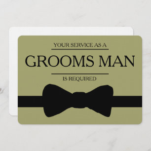 Your Service Is Requested as Best Man Groomsman In Invitation