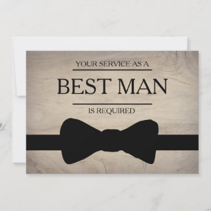 Your Service Is Requested as Best Man Groomsman Invitation