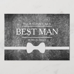 Your Service Is Requested as Best Man Groomsman Invitation