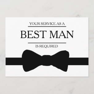 Your Service Is Requested as Best Man Groomsman Invitation