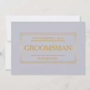 Your Service Is Requested as Groomsman Invitation