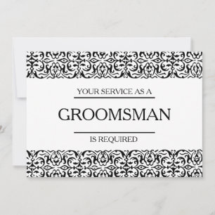 Your Service Is Requested as Groomsman Invitation