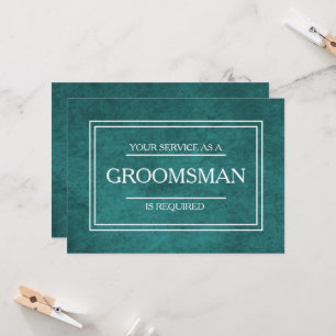 Your Service Is Requested as Groomsman Invitation