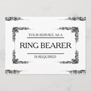 Your Service Is Requested as Ring Bearer Invitation