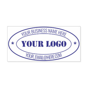 Your Simple Personalised Business Name and Logo Self-inking Stamp