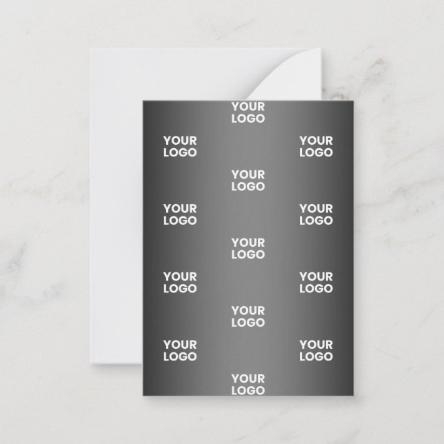 Your Simple Repeating Logo | Black & Grey Gradient Card (Front)