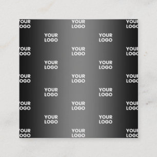 Your Simple Repeating Logo Black & Grey Gradient Enclosure Card