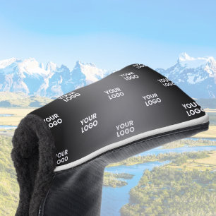 Your Simple Repeating Logo   Black & Grey Gradient Golf Head Cover