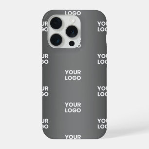 Your Simple Repeating Logo Black & Grey Gradient iPhone 15 Pro Case