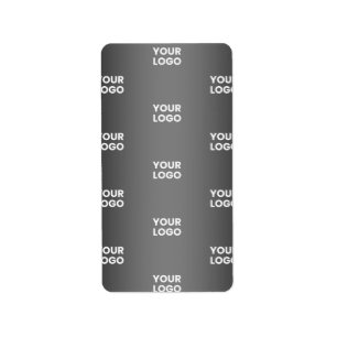 Your Simple Repeating Logo Black & Grey Gradient Label
