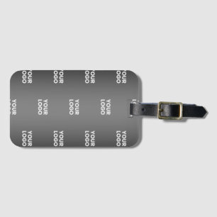 Your Simple Repeating Logo   Black & Grey Gradient Luggage Tag