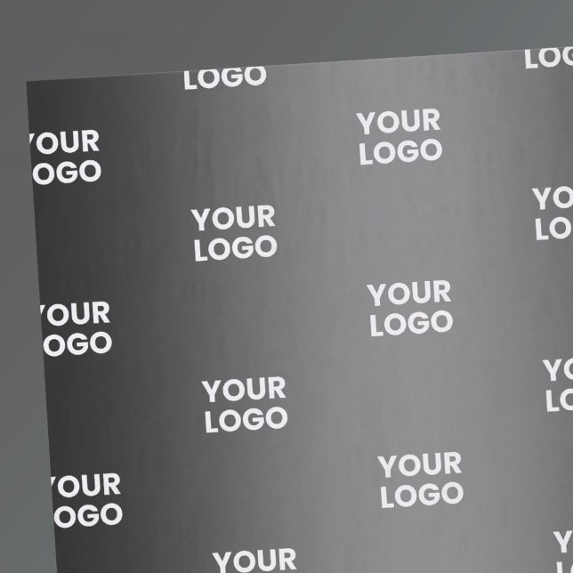 Your Simple Repeating Logo | Black & Grey Gradient Tissue Paper (Creator Uploaded)