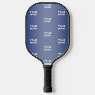 Your Simple Repeating Logo   Blue Gradient Pickleball Paddle