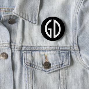 Your Simply Monogram Ideas 1 6 Cm Round Badge