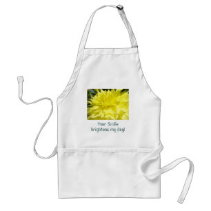 Your Smile brightens my day! apron Yellow Dahlia