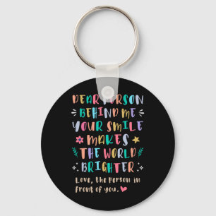 Your Smile Makes The World Brighter Sticker  Key Ring