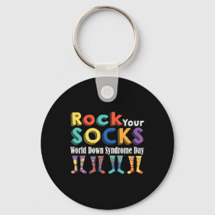 Your Socks Cute 3-21 Trisomy 21 World Down Syndrom Key Ring
