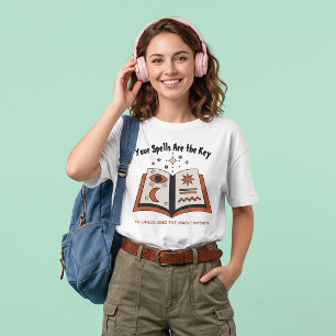 Your Spells Are the Key Witchy Book Halloween T-Shirt