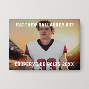 Your Sports Photo Personalised Team Photo Button