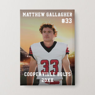 Your Sports Photo Personalised Team Photo Button