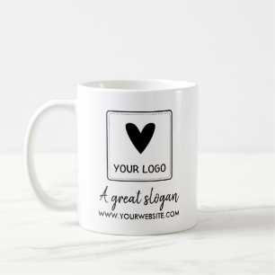 Your Square Logo Brand Custom Text Coffee Mug