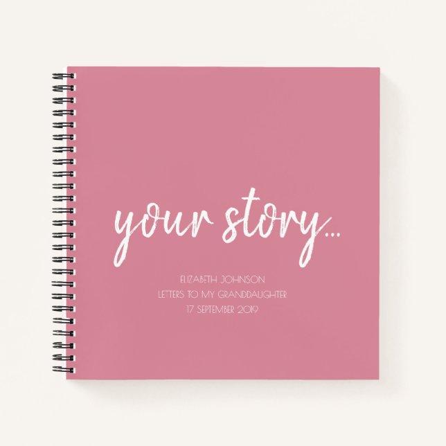 Your Story Letters to My Granddaughter Keepsake Notebook (Front)