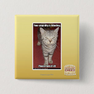 Your stupidity is blinding 2 15 cm square badge