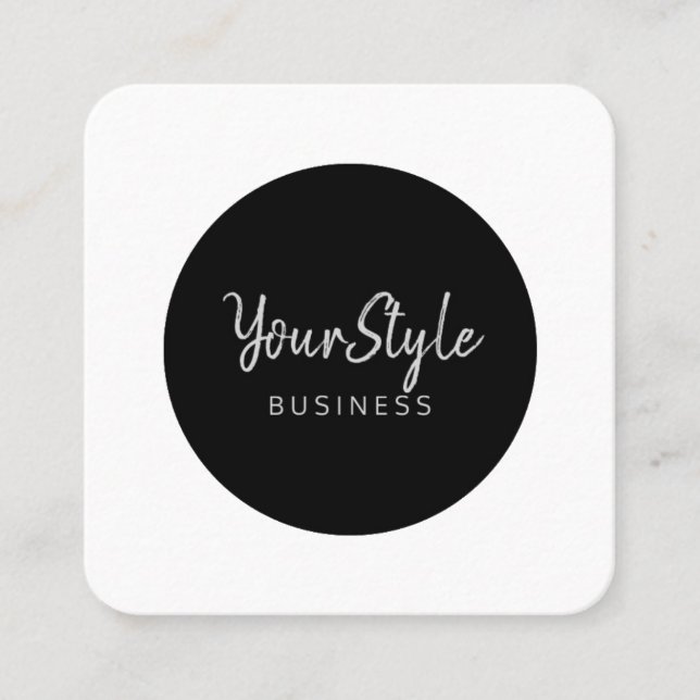 Your Style Circle (Image Type) Square Business Card (Front)