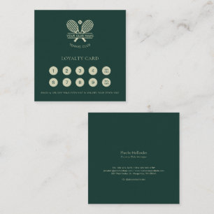 Your Tennis Club Name Elegant Members Loyalty Card