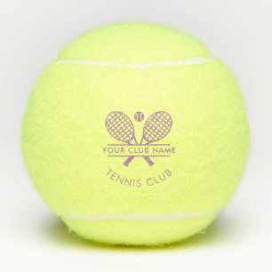 Your Tennis Club Name Sport Team Lavender Custom Balls