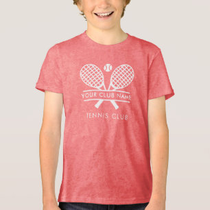 Your Tennis Club Name Team Players Custom Tri-Blend Shirt