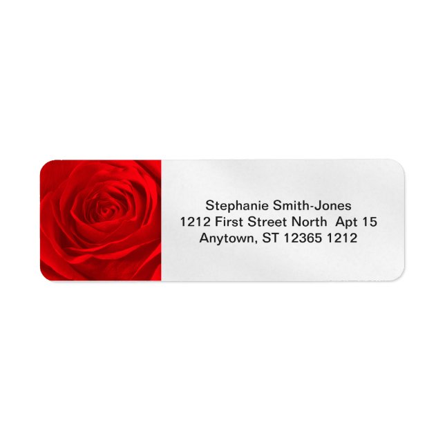 Your Text: Abstract Red Rose Floral Photo Pattern (Front)