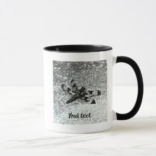 Your text Black and Grey Dragonfly Custom Mugs