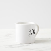 Your Text Ceramic Espresso Mug Monogram Template