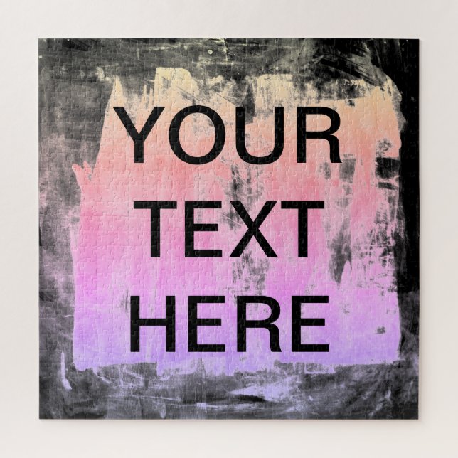Your Text & Colorful Ombre Backround Jigsaw Puzzle (Vertical)