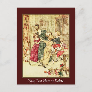 Your Text/Colour Arthur Rackham Vintage Christmas Postcard