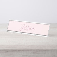 Your Text | Elegant Script & Soft Blush Pink