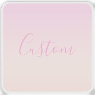 Your Text   Elegant Script & Soft Blush Pink Ombre