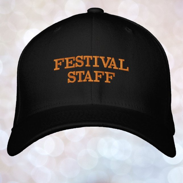 Your Text Festival Staff Any Colour Thread Embroidered Hat (Creator Uploaded)
