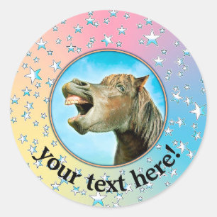 your text here! classic round sticker